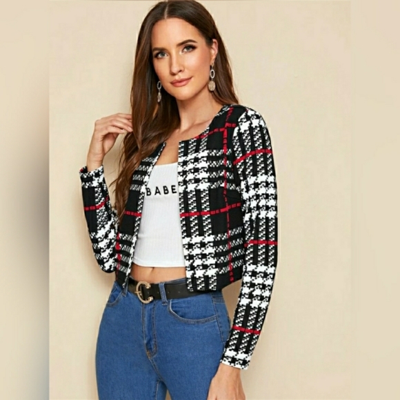 Jackets & Blazers - 🎉HostPick🎉Pretty in Plaid Open Faced Jacket